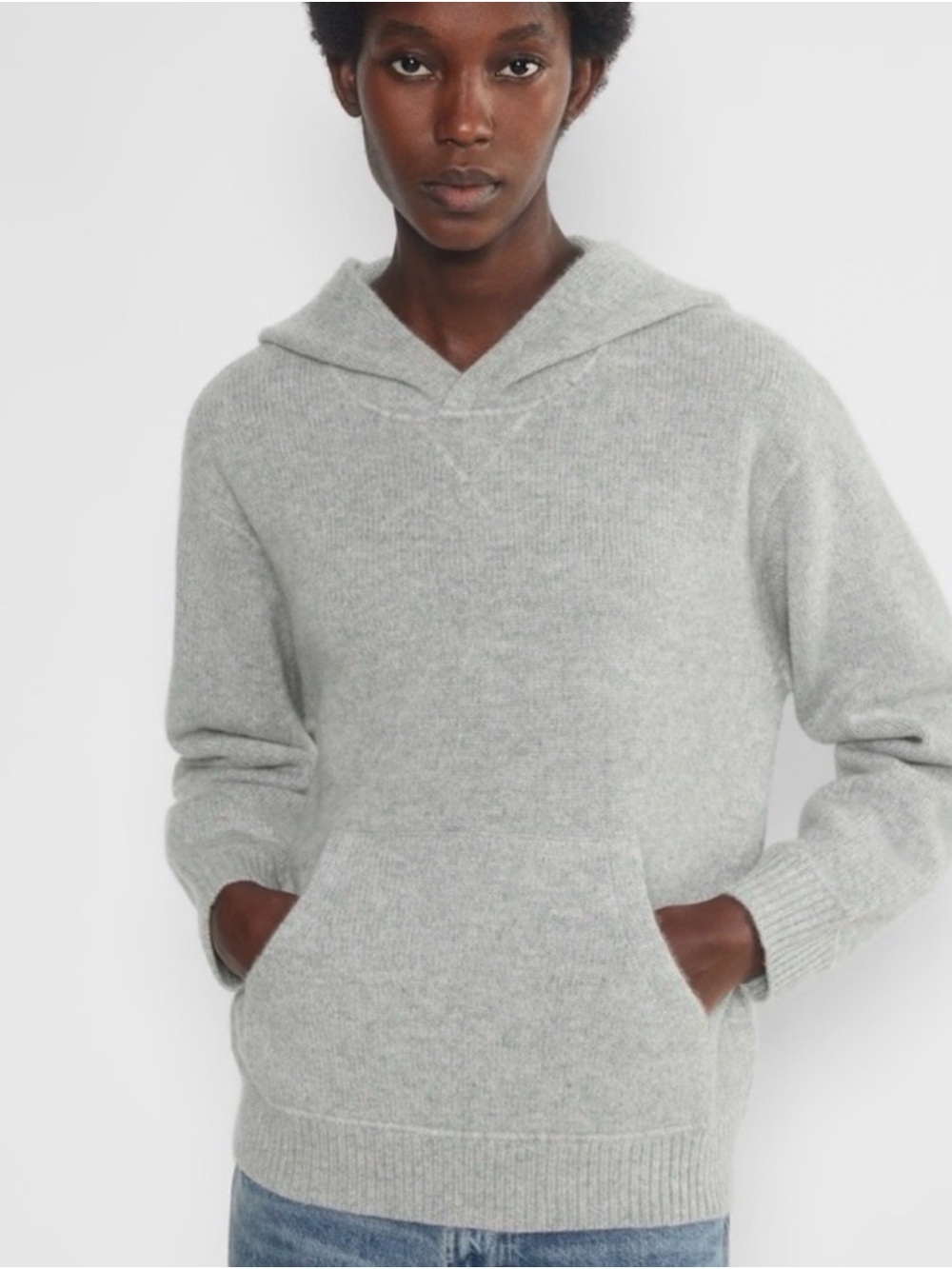 Aritzia TNA Wool Blend Hoodie — IN BLACK